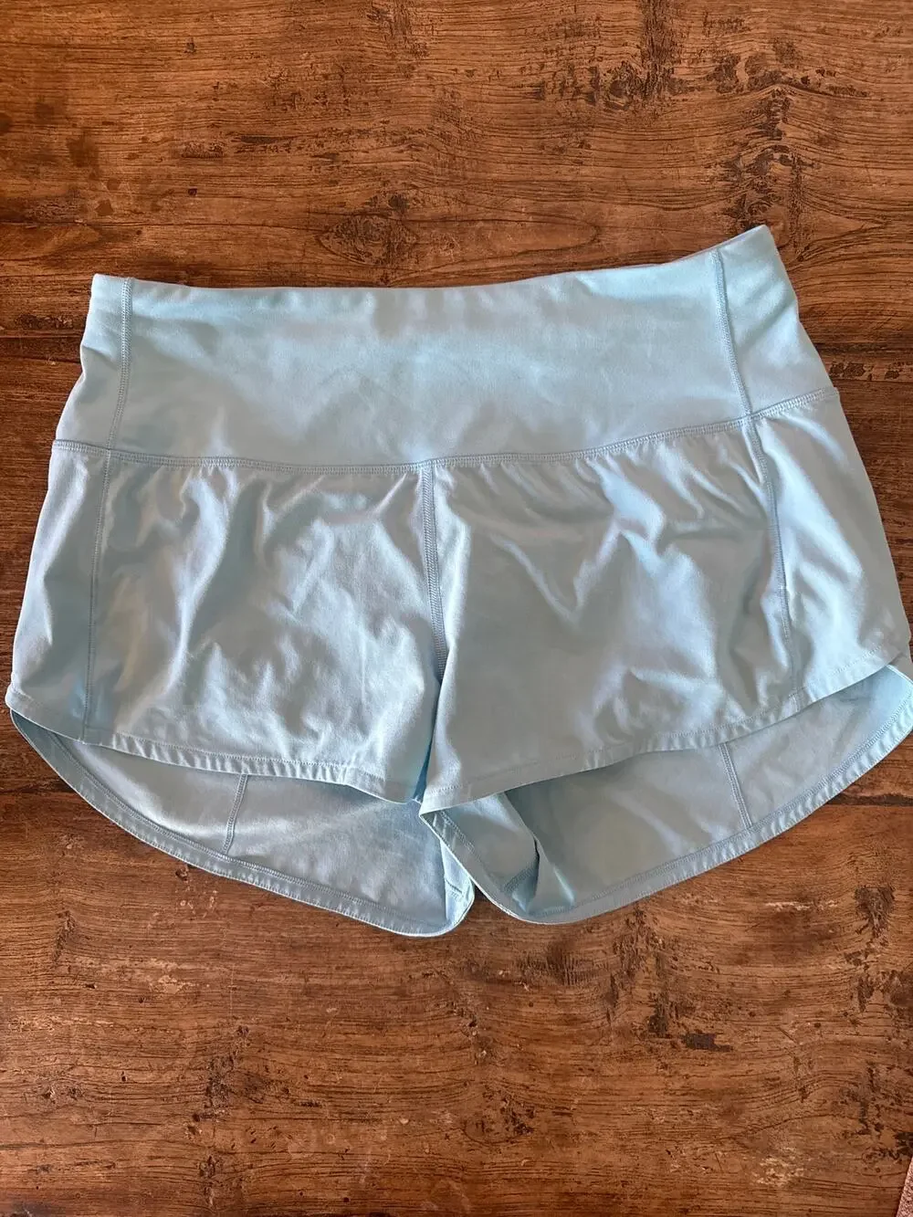 Lululemon baby blue running shorts Size 8